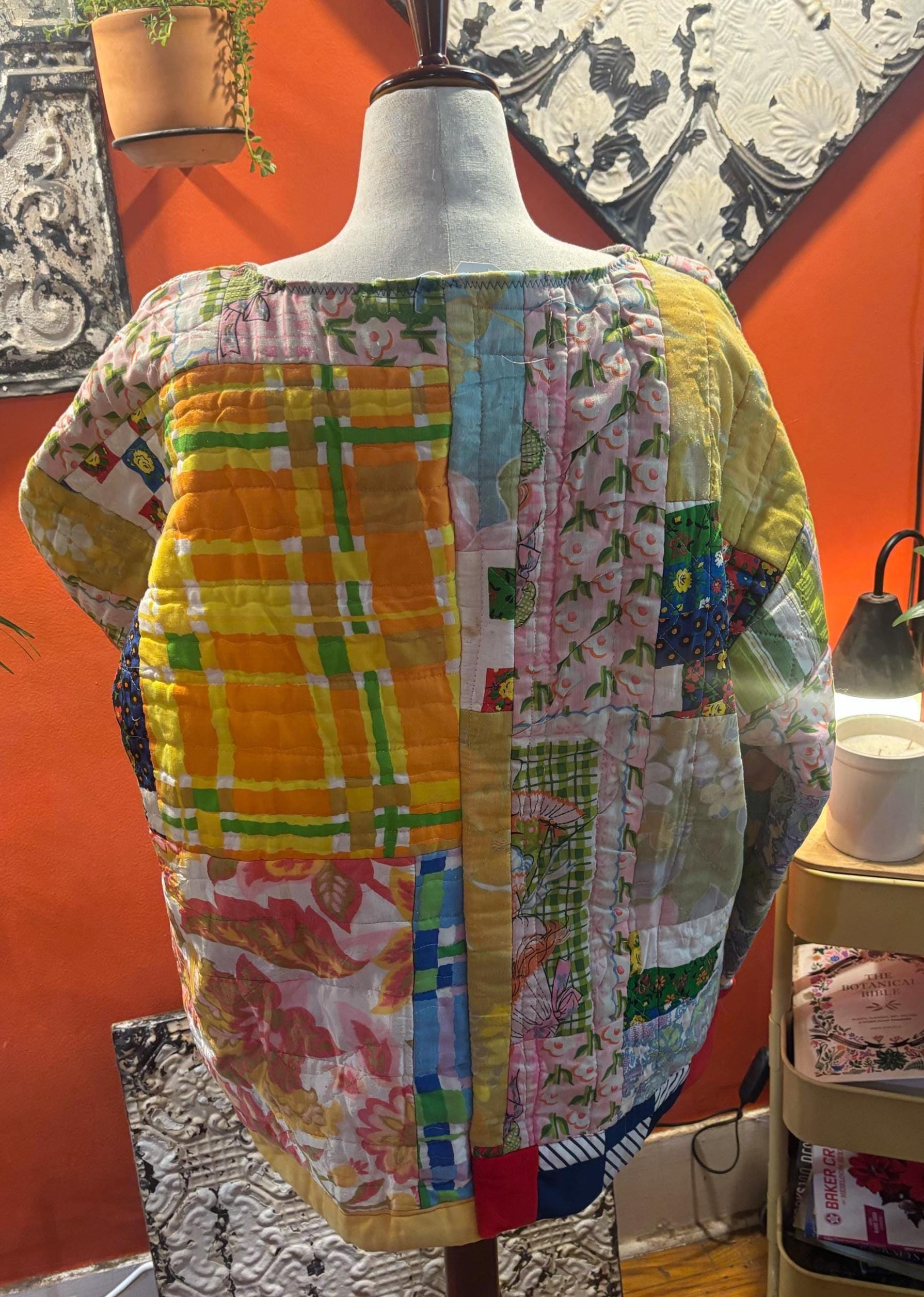 Quilt Pullover Beatrice Quilt Coat Handmade Vintage Patchwork Jacket One of a Kind
