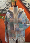 Handmade Patchwork Quilt Jacket: One-of-a-Kind Marigold Floral Coat