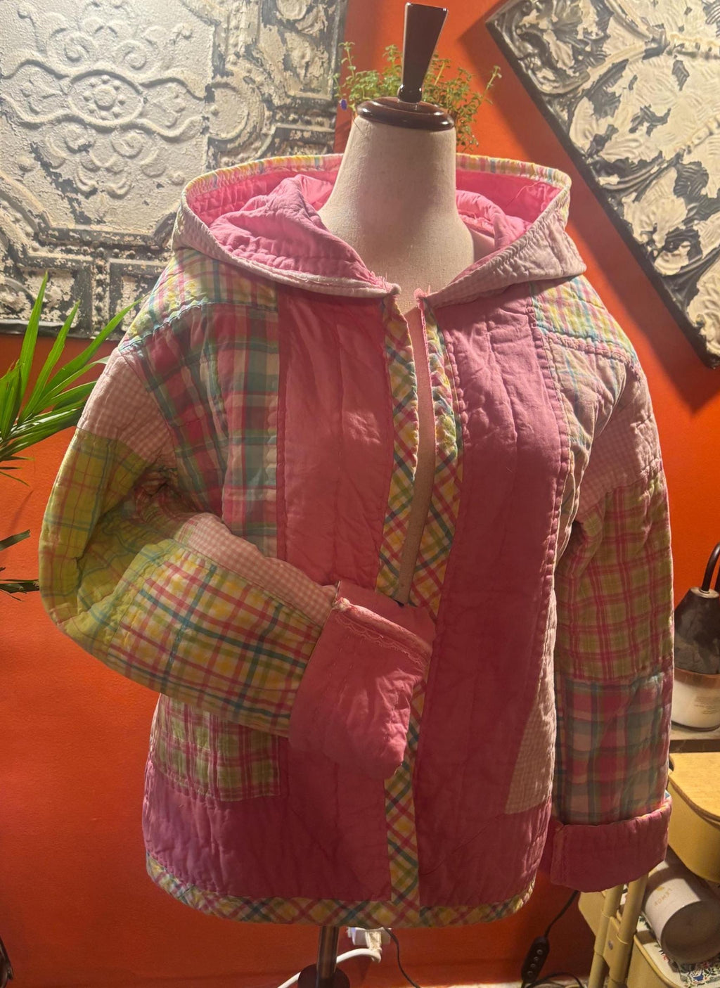 Handmade Quilt Hooded Jacket “Charlotte”