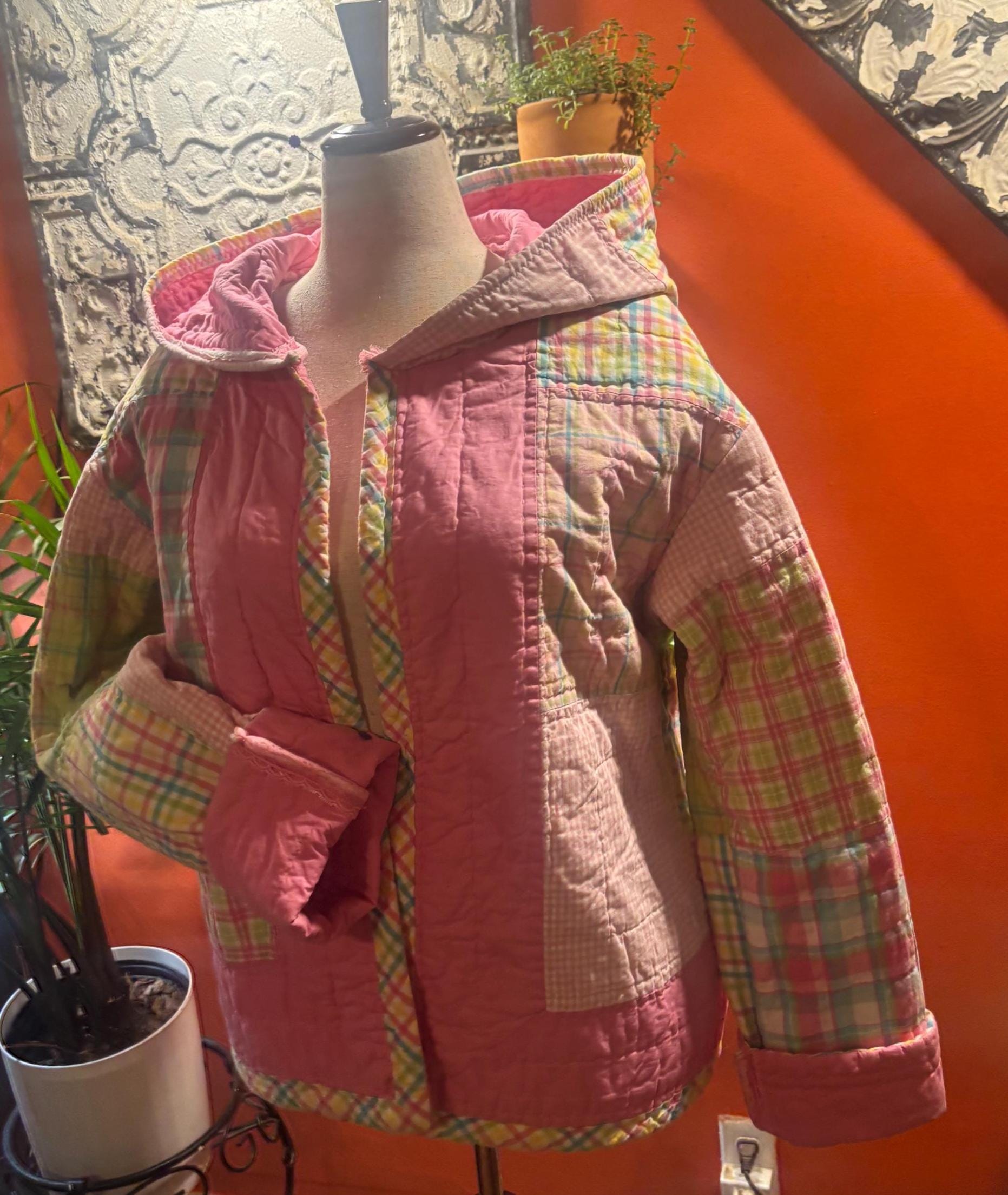 Handmade Quilt Hooded Jacket “Charlotte”
