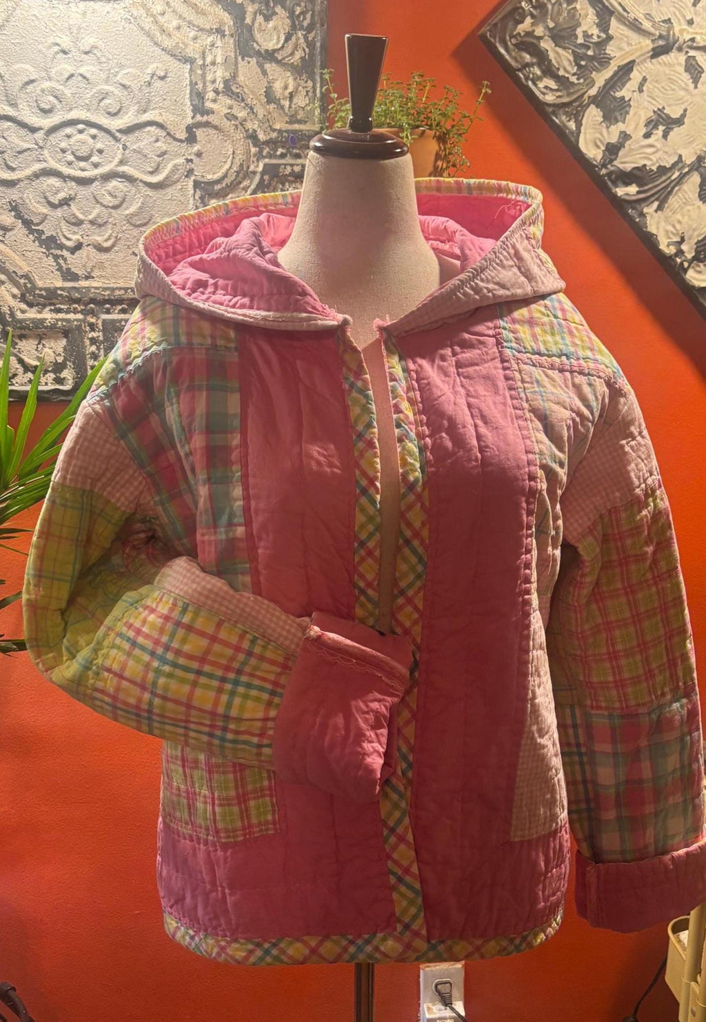Handmade Quilt Hooded Jacket “Charlotte”
