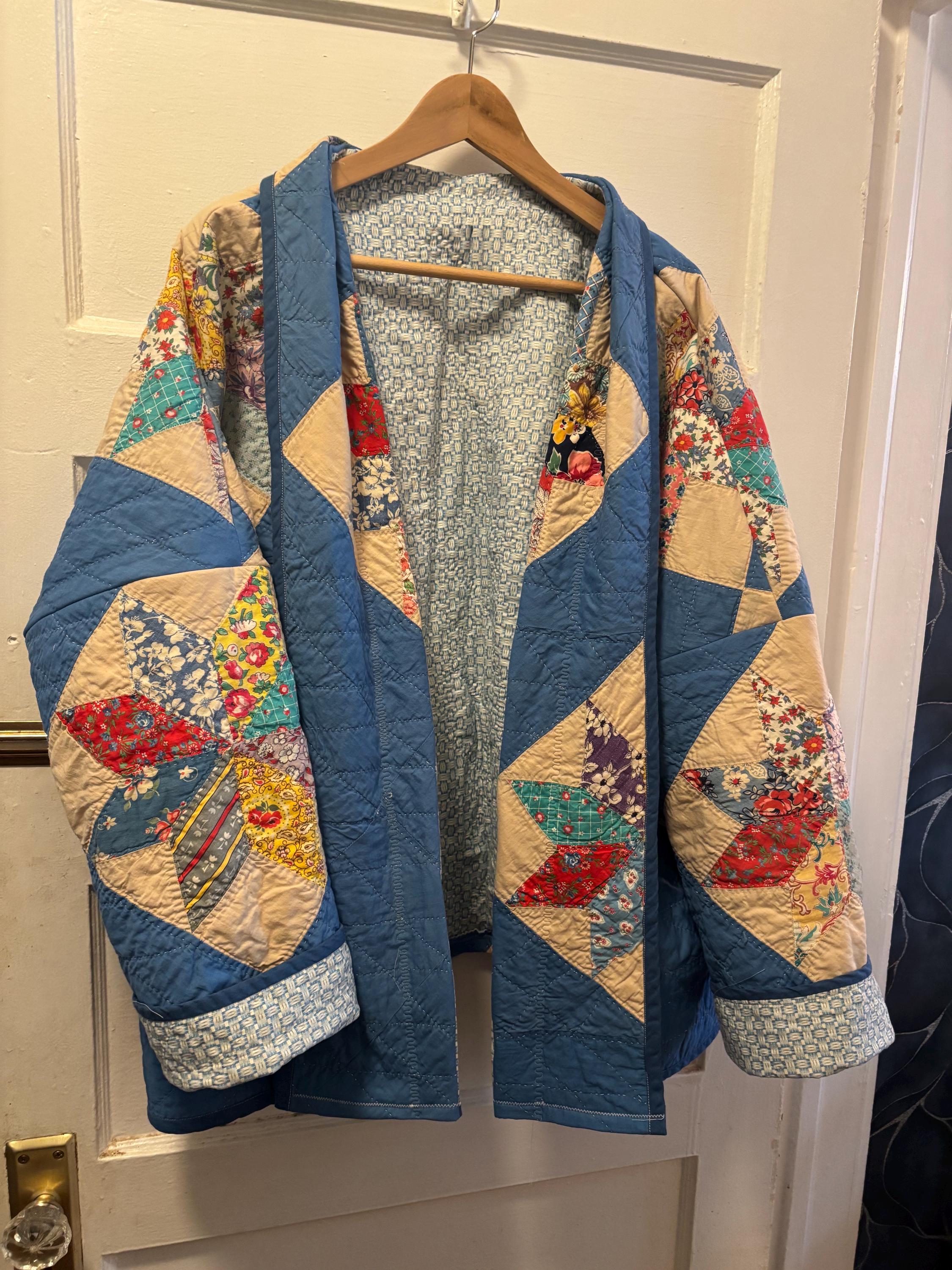 Antique Quilt Coat Handmade Vintage Patchwork Jacket One of a Kind “Harriet”