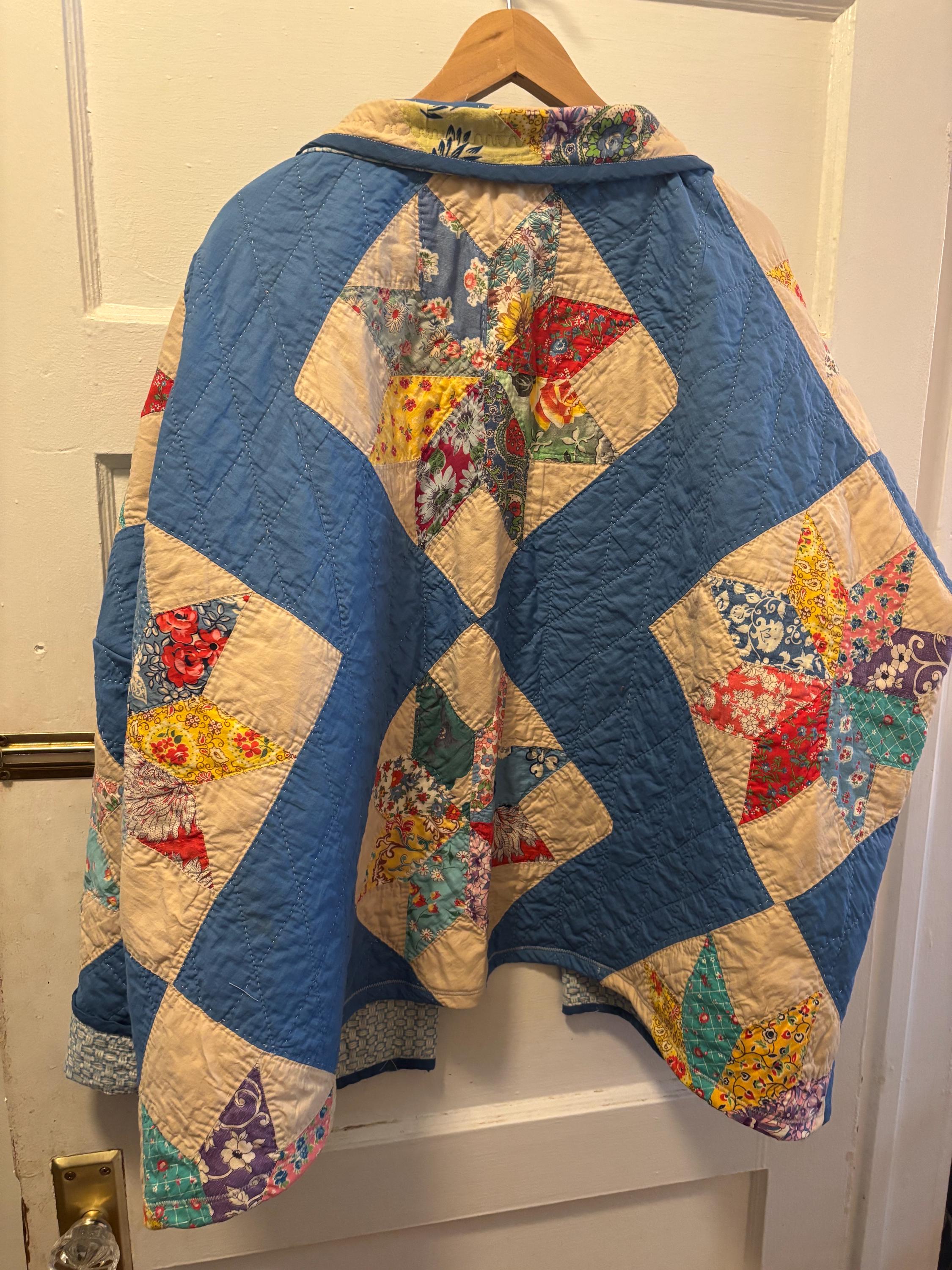 Antique Quilt Coat Handmade Vintage Patchwork Jacket One of a Kind “Harriet”