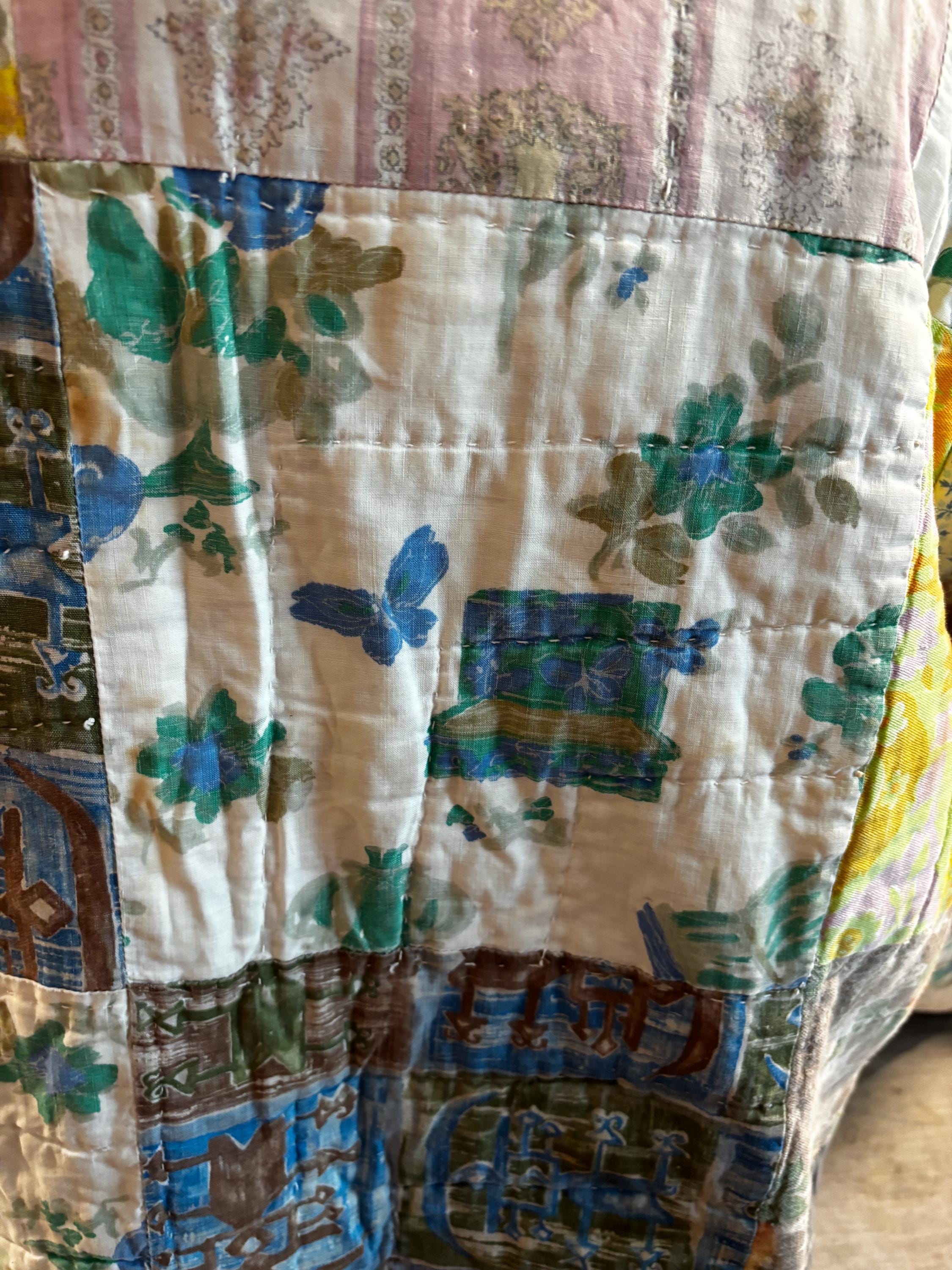 Vintage Quilt Jacket – Handmade Patchwork Coat, One of a Kind