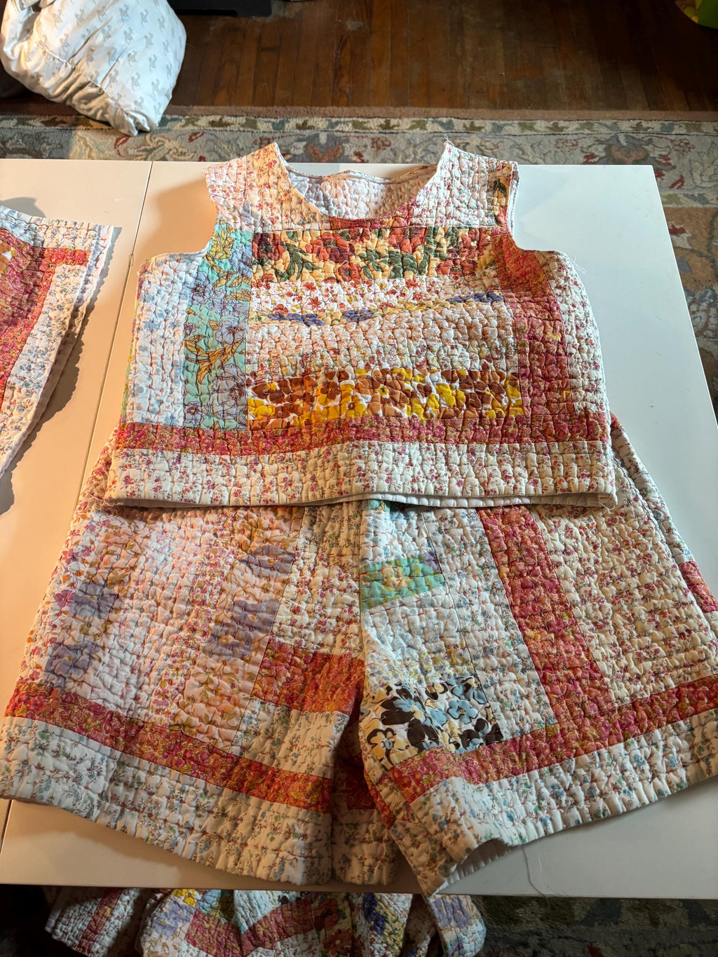 Handmade Upcycled Short Set : Bethany