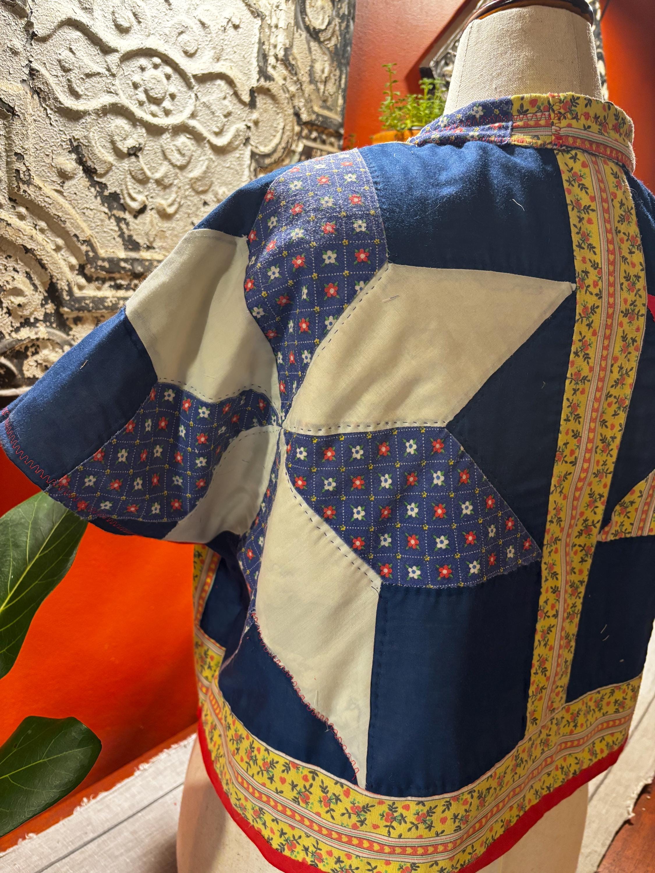 Vintage (1930s) Quilt Jacket : Frances, ready to celebrate