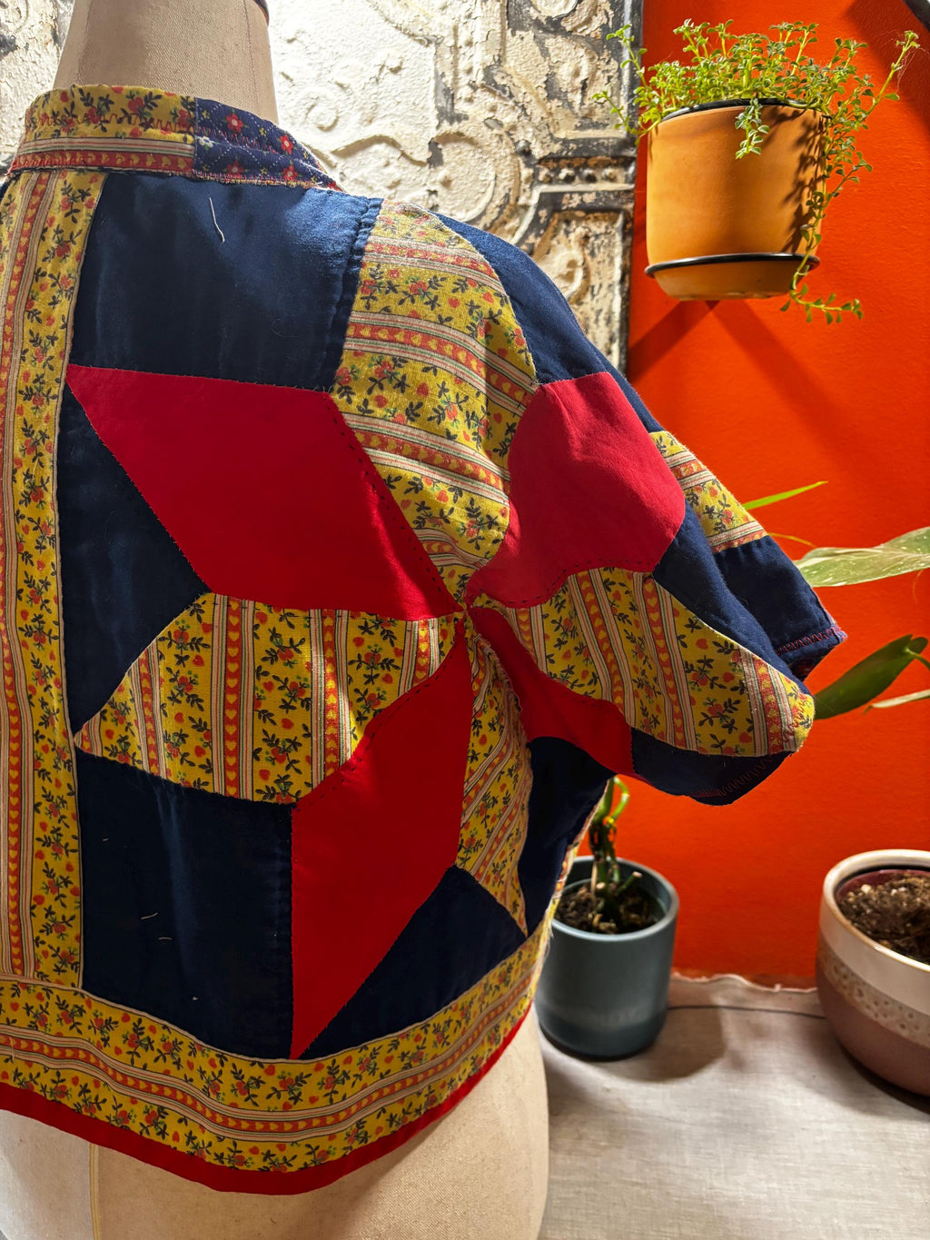 Vintage (1930s) Quilt Jacket : Frances, ready to celebrate