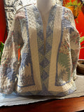 Vintage Quilt Coat: Josie Star Pattern Patchwork Jacket (L-XL)
