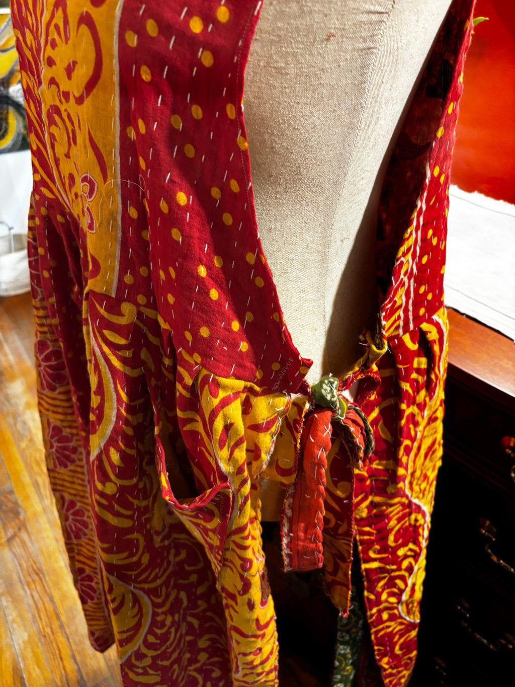 Handmade Recycled Sari Wrap Maxi Dress Carmen – Maxi, L-XXL Fit