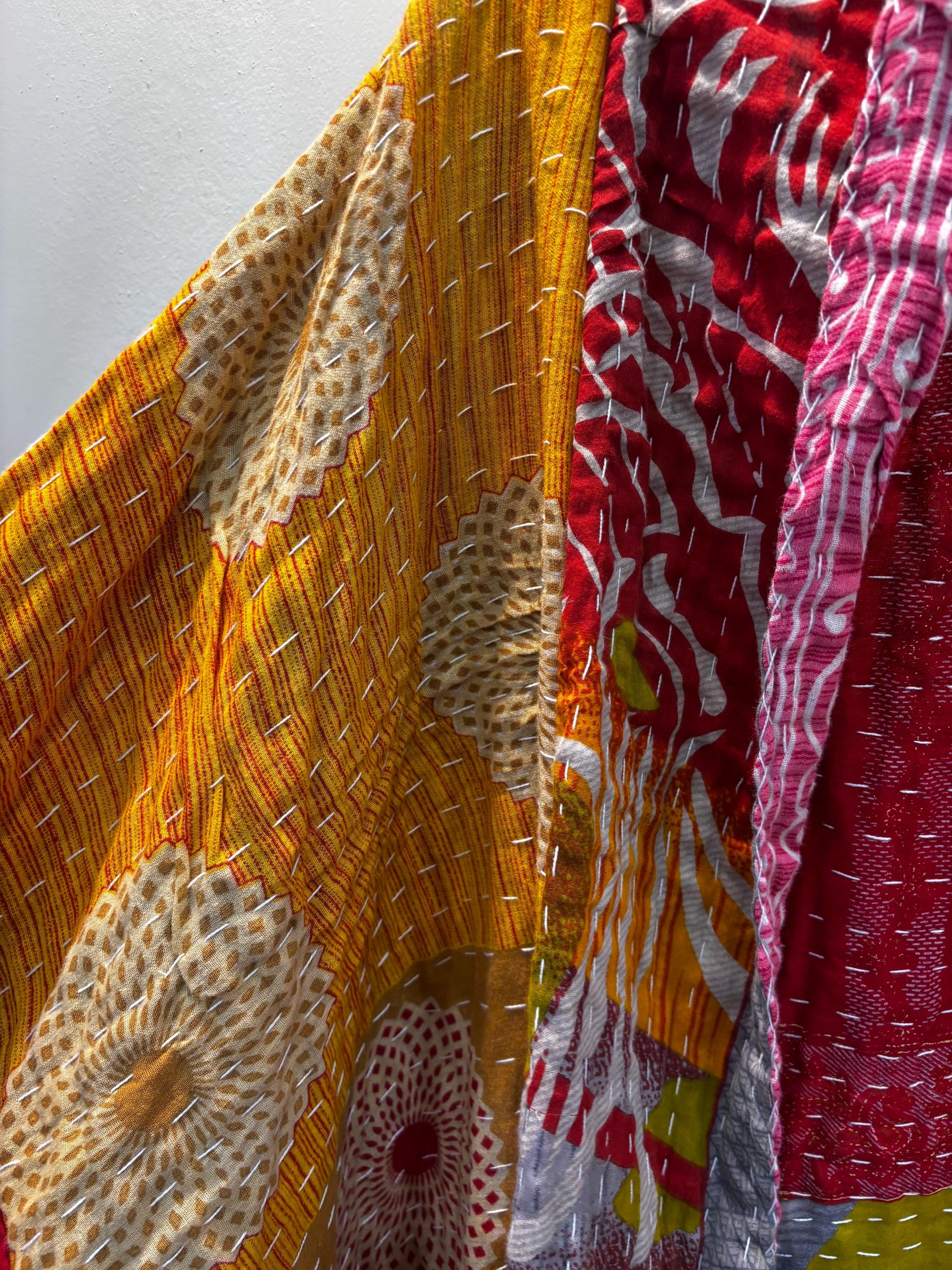 Handmade Patchwork Kantha Style Jacket - Oversized Medium/Large - Hannah